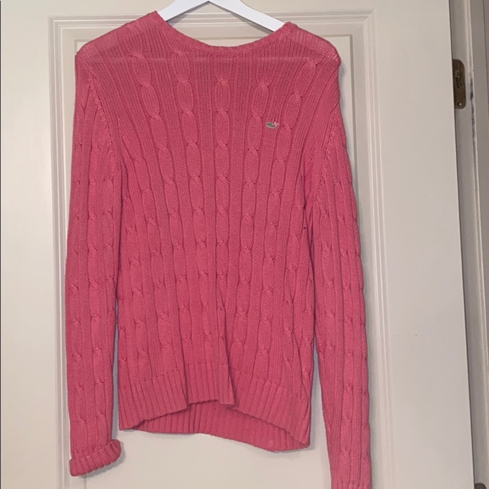 Vineyard vines pink  cable knit sweater